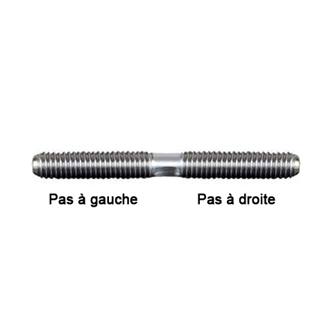 Tige filete inox 316 M6 pas  droite et pas  gauche IN2712 Visserie - Vis - Boulons Vis mixte droite-gauche IN2712