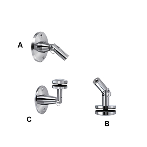 Support inox de marquise en verre IN2900 Marquise en verre Support inox pour marquise IN2900