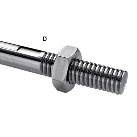 Axe 12mm longueur 940mm inox 316 pour marquise en verre IN2901 Marquise en verre Axes 12mm inox pour marquise IN2901