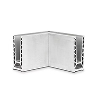 Angle intrieur ou extrieur de profil en U aluminium pour garde corps fixation au sol