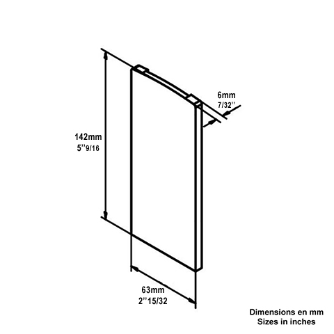 Cache de finition de profil en U aluminium pour garde corps en verre IN29303 Profils aluminium pour verres Pices pour habillage profils IN29303