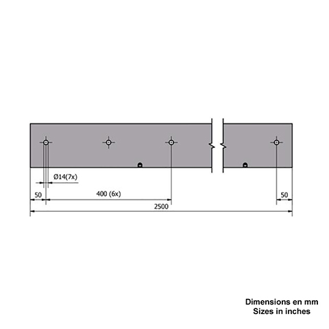 Profil en U aluminium pour garde corps fixation  l'anglaise IN29311 Profils aluminium pour verres Pices pour habillage profils IN29311