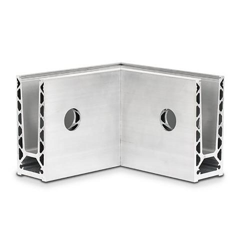 Angle intrieur de profil en U aluminium pour garde corps fixation  l'anglaise IN29312 Profils aluminium pour verres Pices pour habillage profils IN29312
