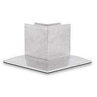 Angle intrieur de profil en U aluminium pour garde corps fixation au sol dcale
