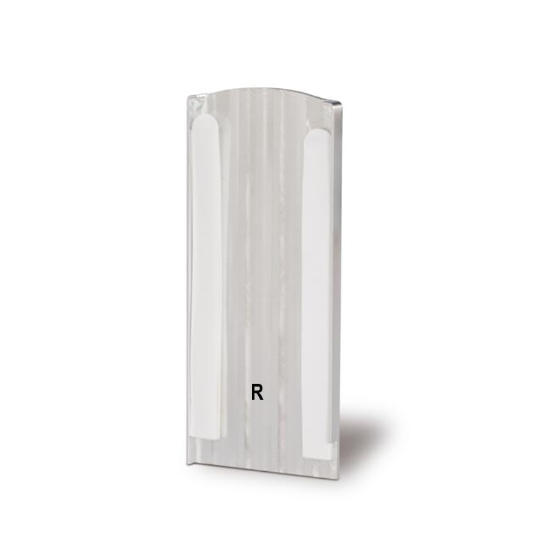 Cache de finition droite de profil en U aluminium pour garde corps en verre fixation dcale IN29324 Profils aluminium pour verres Fixation au sol dcale IN29325