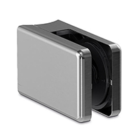 Systme complet de pince  verre carre 45x65mm en inox 304 pour 42,4mm
