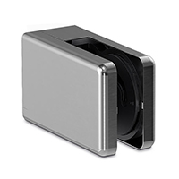 Systme complet de pince  verre carre 45x65mm en inox 304 pour 42,4mm