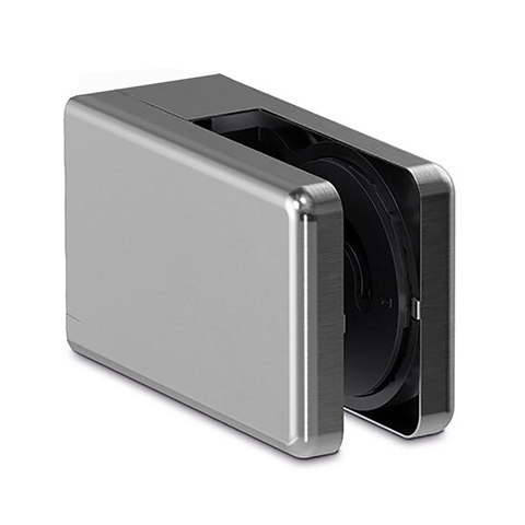 Systme complet de pince  verre carre 45x65mm en inox 304 pour 42,4mm IN29353 Pinces  verres carres Pince  verre systme complet IN29353