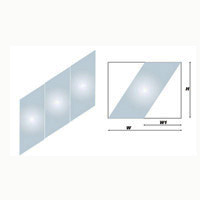 Plaque de verre feuillete losange dcoupe sur mesure