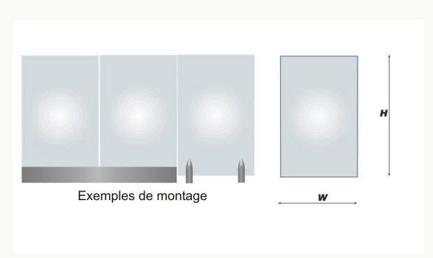 Plaque de verre feuillete standard dcoupe sur mesure IN2631 Verre dcoup sur mesure Verre standard carr ou rectangle IN2631