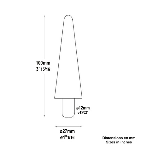 Pointe de lance effile 12 FA1526 Pointe de lance Estampe FA1526