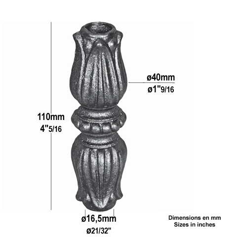 Garniture haute fonte 16mm FB15352 Garniture et manchon En fonte  bloquer FB15352