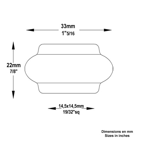 Garniture courte  souder 14x14mm FB1560 Garniture et manchon En acier  souder FB1560