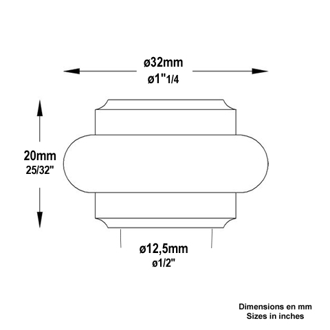 Garniture courte  bloquer 12mm FB1586 Garniture et manchon En acier  bloquer FB1586