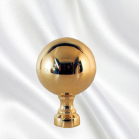 Boule escalier laiton poli H75mm