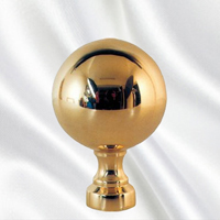 Boule escalier laiton poli H130mm