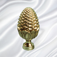 Pomme pin laiton poli H95mm