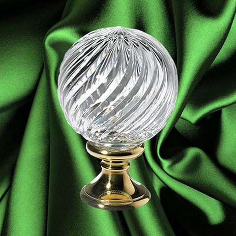 Pommeau cristal souffl FC1729 Boule et pommeau Pommeau cristal et marbre FC1729