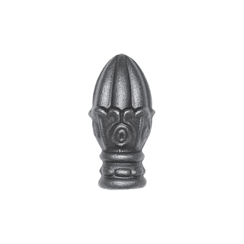 Pomme de pin forge H75mm FC1777 Boule et pommeau Pommeau acier FC1777