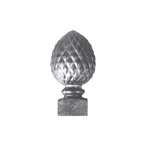 Pommeau pigne fonte H143mm FC1786 Boule et pommeau Pommeau fonte FC1786