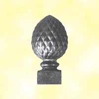 Pommeau pigne fonte H180mm