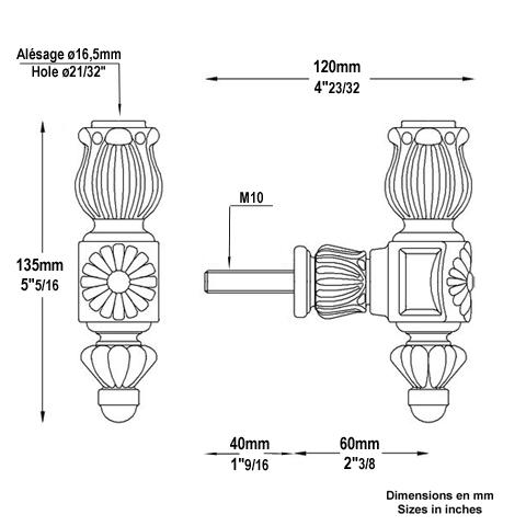 Equerre fonte nervure FC1803 Accessoire d'escalier Equerre FC1803
