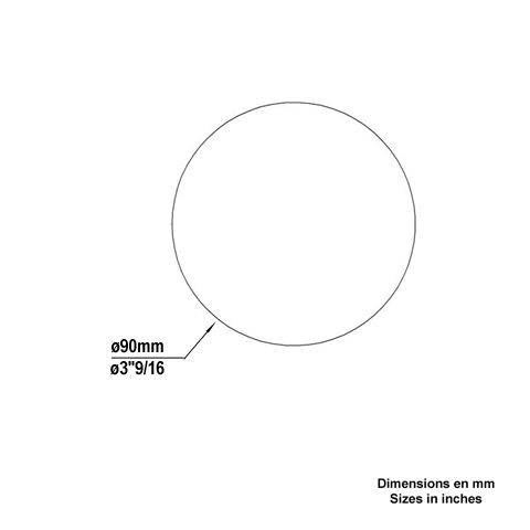 Bille boule de forge  90mm FD1810 Boule, Bille de forge Boule lisse FD1810