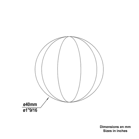 Bille boule  facette  40mm FD1823 Boule, Bille de forge Boule  facettes FD1823
