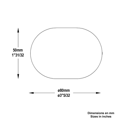 Boule mplate forge 80x50mm FD1840 Boule, Bille de forge Boule lisse FD1840