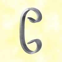 Volute alu en C H97mm 14x5mm