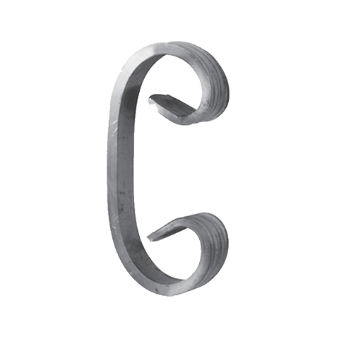Volute alu en C H97mm 14x5mm FE19306 Volute Aluminium extr patte d'oie FE19306