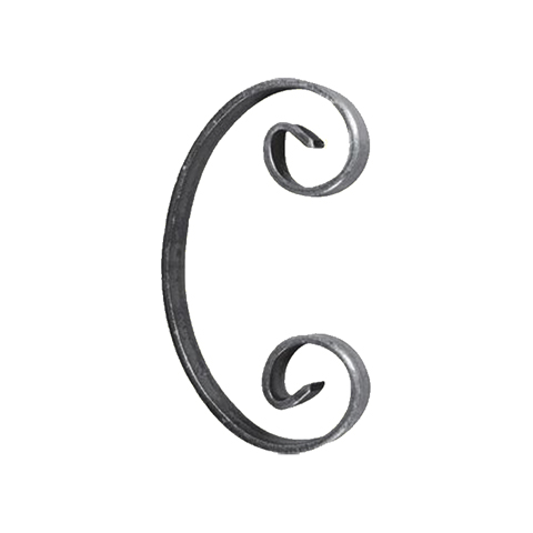 Volute forge en C H140 16x4 FF2006 Volute Volute extrmit simple FF2006