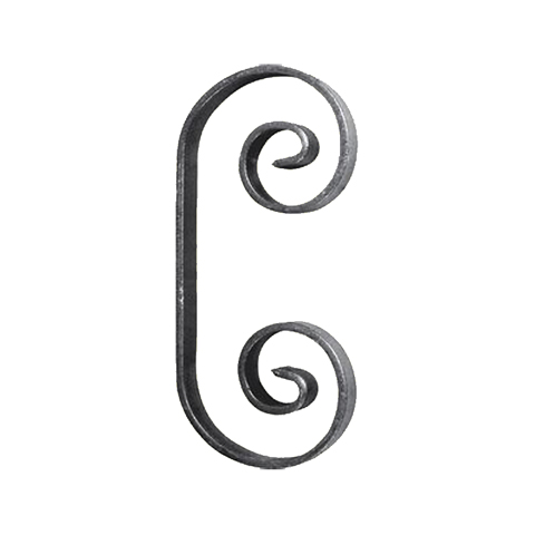 Volute forge en C H180 16x4 FF2009 Volute Volute extrmit simple FF2009