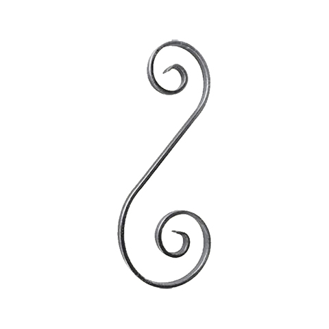 Volute forge en S H290 12x6 FF2014 Volute Volute extrmit simple FF2014