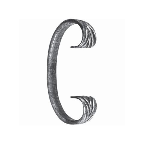 Volute forge en C H120x75 14x6 FF2054 Volute Volute extr patte d'oie FF2054