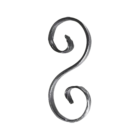 Volute forge en S H155 16x6 FF2074 Volute Volute extr patte d'oie FF2074