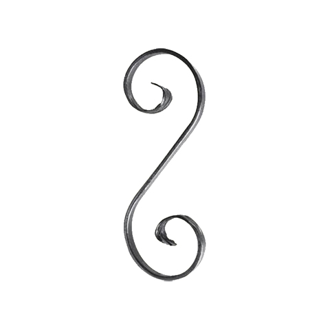 Volute forge en S H205 16x6 FF2077 Volute Volute extr patte d'oie FF2077