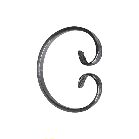 Volute forge en C H115 12x6 FF2078 Volute Volute extr patte d'oie FF2078
