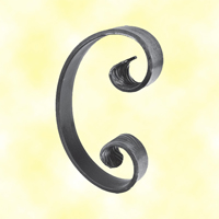 Volute forge en C H250mm 40x8mm
