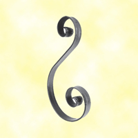 Volute forge en S H500mm 40x8mm