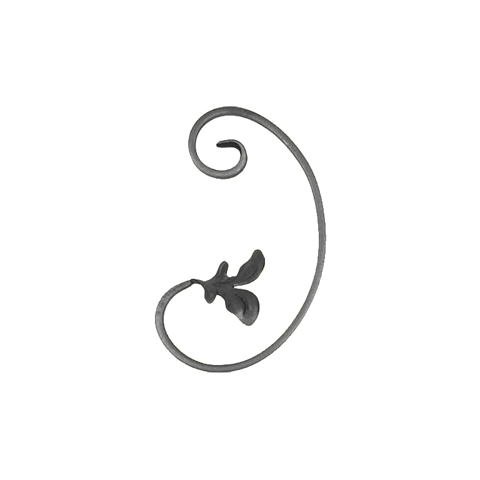 Volute feuille en C H200mm 12x6mm FF2182 Volute Volute extrmit feuille FF2182