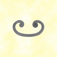Volute noyaux en C H190mm 16x16mm