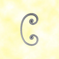 Volute noyaux en C H117mm 16x6mm