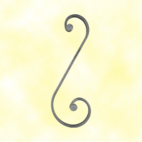 Volute noyaux en S H380mm 20x8mm