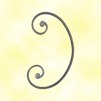Volute noyaux en C H370mm 20x8mm