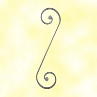 Volute noyaux en S H590mm 20x8mm