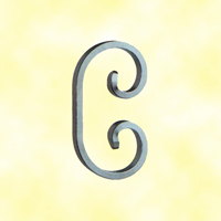 Volute alu en C H115mm 14x5mm