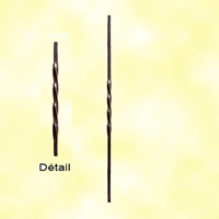 Balustre torsad H800mm 12x12mm