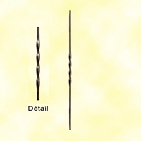 Balustre torsad H880mm 12x12mm