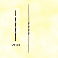 Balustre torsad H900mm 12x12mm